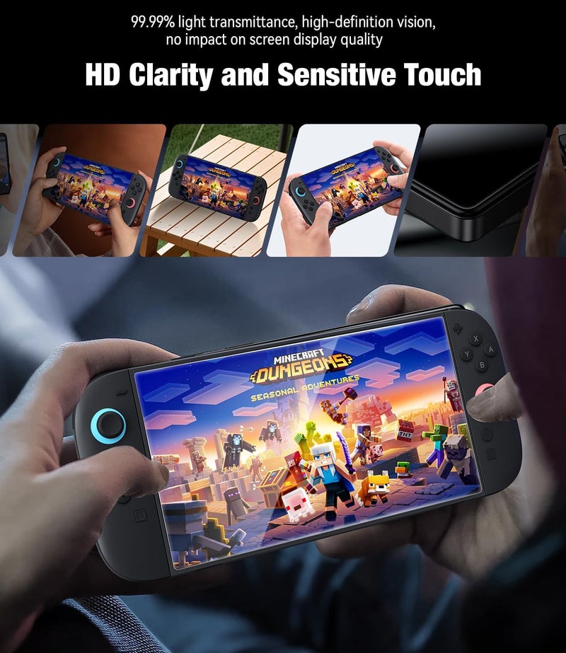 Hoerrye for Nintendo Switch 2 Screen Protector - 2025 Switch2 9H Tempered Glass, HD Clear with Auto Dust Removal, Anti-Scratch & Bubble-Free Installation Kit (2 Pack) - Image 2